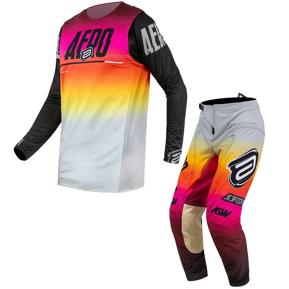 Conjunto ASW Concept Future 2025 Branco/Preto/Amarelo/Rosa